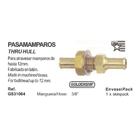 By the hull thread 10 mm. Order number: GS31064