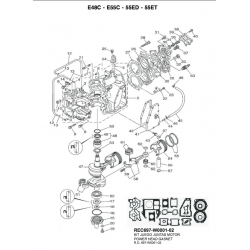 Yamaha, Zuiger 688-11635-03, E48C, E55C, 55ED, 55ET, buitenboordmotor