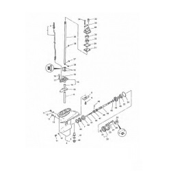 6 & 8 pk (Type C & D) Yamaha - Staartstuk Onderdelen