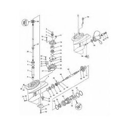 25B/BMH/BWH/E25A/VE/VM-30H/HMH/HWC & 30G/GE Yamaha - Staartstuk Onderdelen