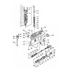 25Q/QEO - 40N/H/HE/QE/JWH/QM/QWC E40JMH - 50ETN/D/DEO/DEMTO Yamaha - Staartstuk Onderdelen