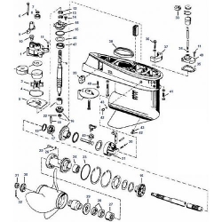 40 60 & 75 pk (1975-1988) Johnson Staartstuk Onderdelen 