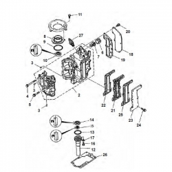 6 & 8 parties de bloc moteur HP