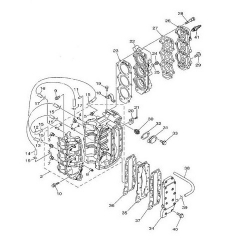 Bloc de moteur 25Q/HP Decessorum pièces (3 cylindres)