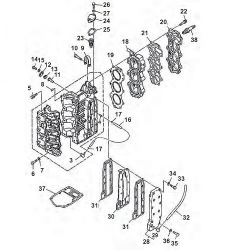 25 & 30 pk Motorblok Onderdelen 1986-2013 (3 cilinder)