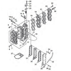 Pièces de bloc moteur HP 25 & 30 1986-2013 (3 cylindres)