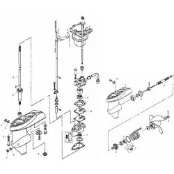 4 & 5 HP Mercury-tailpiece Parts