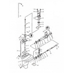 50 t/m 150 pk (1987+) Mariner (Schakelhuis Ø 107.95 mm) Big Foot (4-takt) Staartstuk Onderdelen