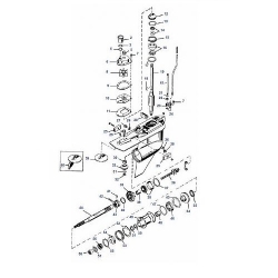 225, 250 EFI, DFI & 3.0L 225 pk (Carb) Mercury - Staartstuk Onderdelen 