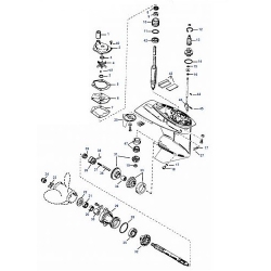 25 t/m 50 pk (2-takt) Mariner (1997-2006) Staartstuk Onderdelen
