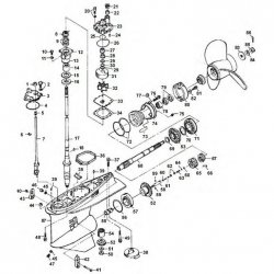 225FET - 250AET/BET & L250AET Yamaha - Staartstuk Onderdelen