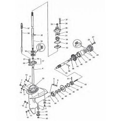 6 & 8 pk (Type B) & E8D - E8DMH Yamaha - Staartstuk Onderdelen