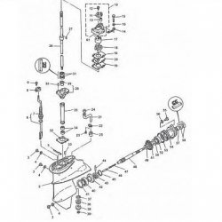 9.9D & 15D Yamaha - Staartstuk Onderdelen